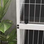 50" H Rolling Small Animal Cage with Hammock, Ferret Cage, Chinchilla Cage, Pet Habitat, wIth 4 Doors, Removable Tray