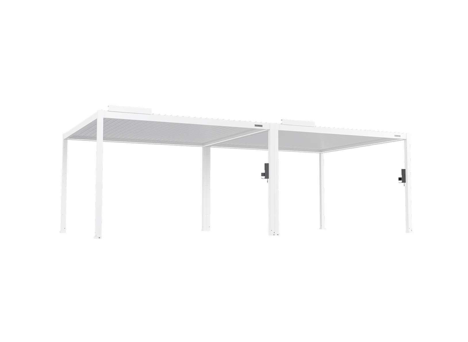 POWER+ Gen 2 Motorized Pergola with Motorized Louvers, App Control, 13'L x 26'W, White, 6063-T5 Aluminum