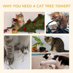 4-level Platform Cat Tree with Sisal-Covered Scratching Posts Natural Cat Tree Activity Center for kittens, Brown