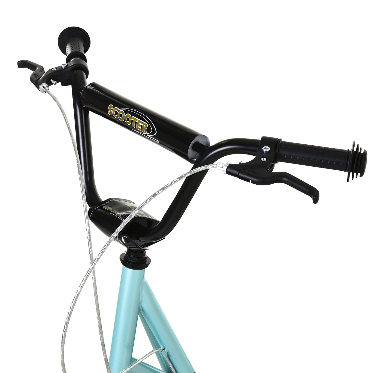 Youth Scooter Kick Scooter for Kids 5+, Max Load 220 LBS., with Adjustable Handlebar, 16" Inflatable Wheels, Dual Brakes, Blue