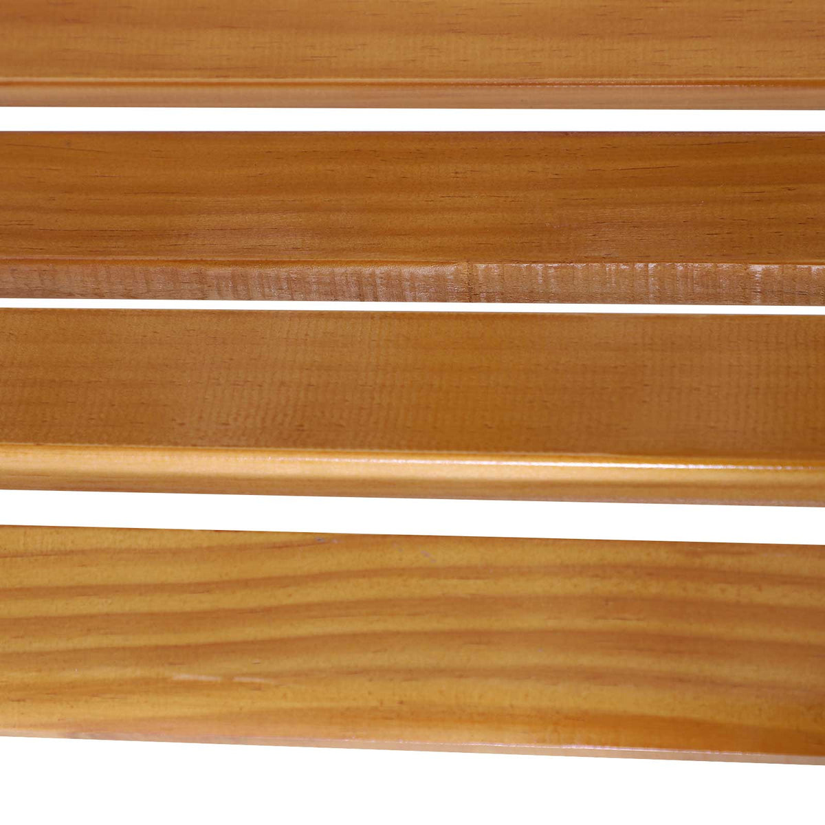 50" Outdoor Garden Bench, Park Patio Bench Loveseat, Wood & Metal Frame with Plastic Flourish Backrest, Natural Wood
