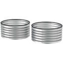 Set of 2 Raised Garden Bed, Metal Planter Box with Safety Edging, Easy-to-assemble Stock Tank 3'x3'x1.4' Silver