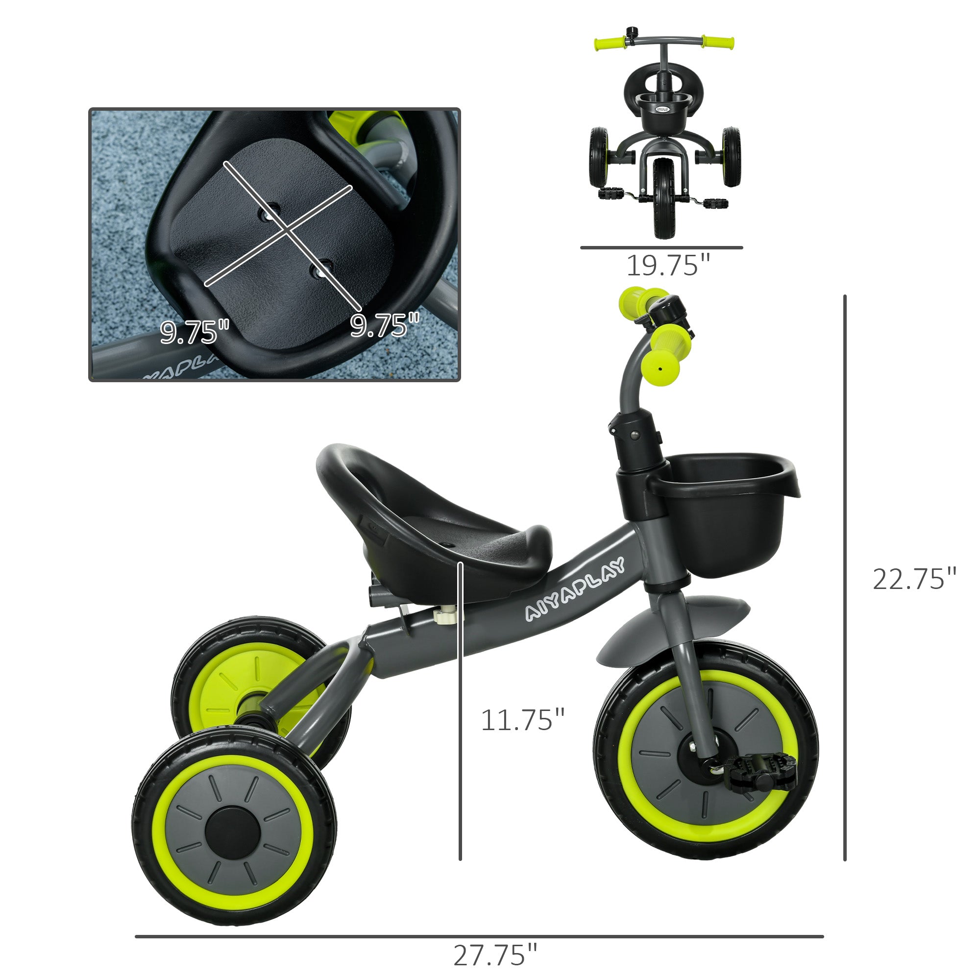 Tricycle for Kids Age 2-5, Toddler Bike for Children, Yellow