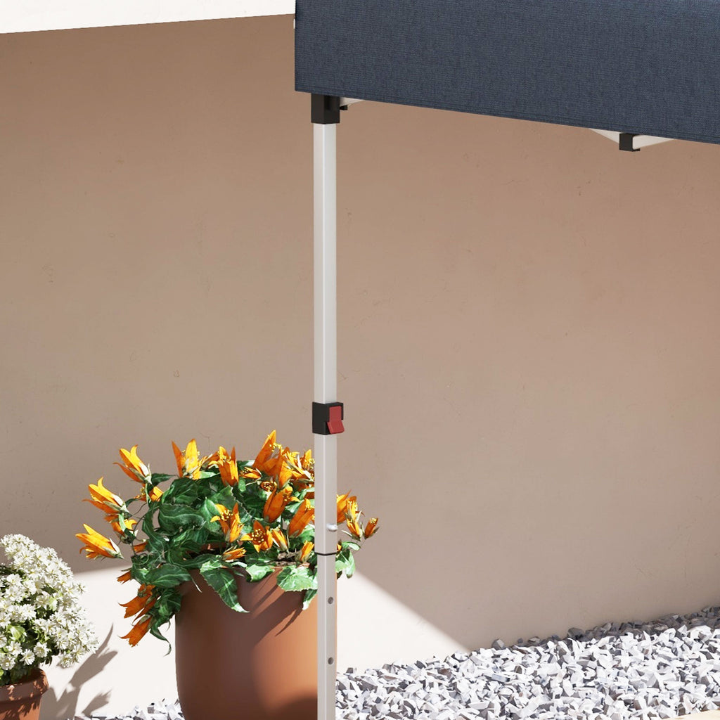 10' x 10' Pop Up Canopy with Sidewalls, Weight Bags and Carry Bag, Height Adjustable Tent for Parties, Navy
