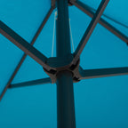 Patio Umbrella 15ft Double-Sided Outdoor Market Extra Large Umbrella with Crank Handle for Deck, Lawn, Backyard and Pool, Blue