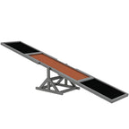 Wooden Dog Agility Seesaw for Training and Exercise, Weather Resistant, 83" L x 16" W x 14" H, Gray