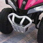NO Power Kids Ride On Push Car, Ride Racer, Foot-to-floor Sliding Car, Walking ATV Toy with Music, Lights, for 1.5-3 Years Old, Pink