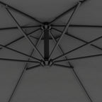 10' Cantilever Tilt Offset Patio Umbrella w/ UV & Water Safe Material & Cross Base (Weight Not Included), Gray