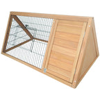 Rabbit Hutch Outdoor, Wooden Chicken Coop with Run, Outdoor Small Animal Cage for Rabbit, Small Duck and Chicken, Brown