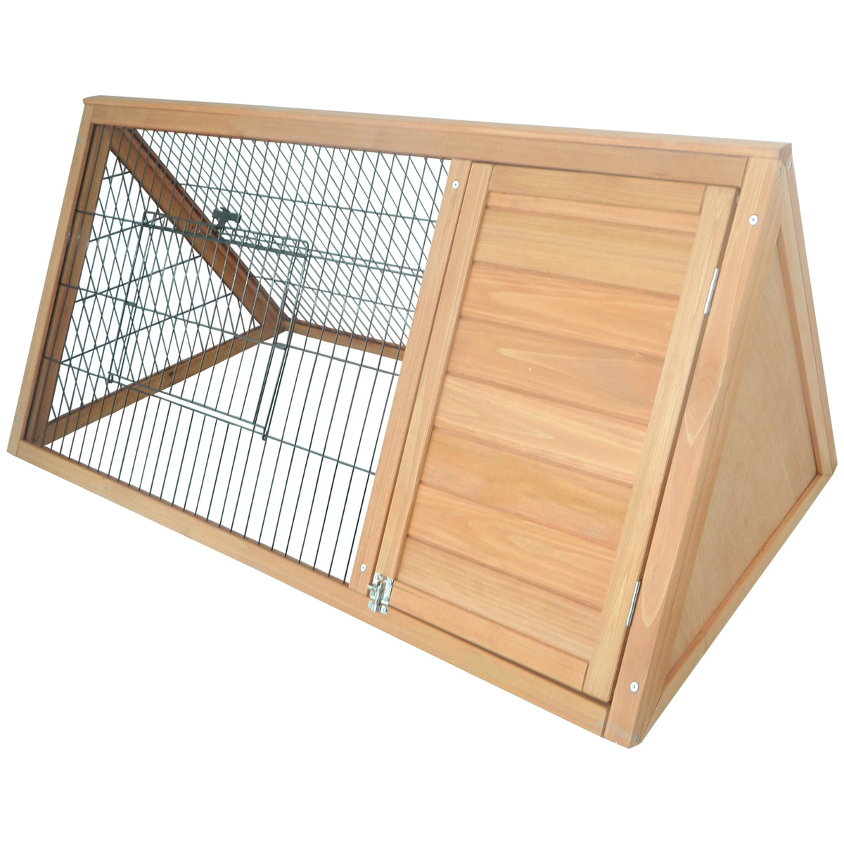Rabbit Hutch Outdoor, Wooden Chicken Coop with Run, Outdoor Small Animal Cage for Rabbit, Small Duck and Chicken, Brown