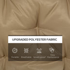 59" x 38" Tufted Bench Cushion for Outdoor Furniture, 3-Seater Replacement for Swing Chair, Patio Sofa/Couch, Khaki