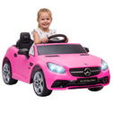 SLC 300 Licensed 12V Ride On Car for Kids with Remote Control, 2 Speeds, Battery Powered Kids Electric Car with Music, Lights, Suspension for 3-6 Years Old, Pink