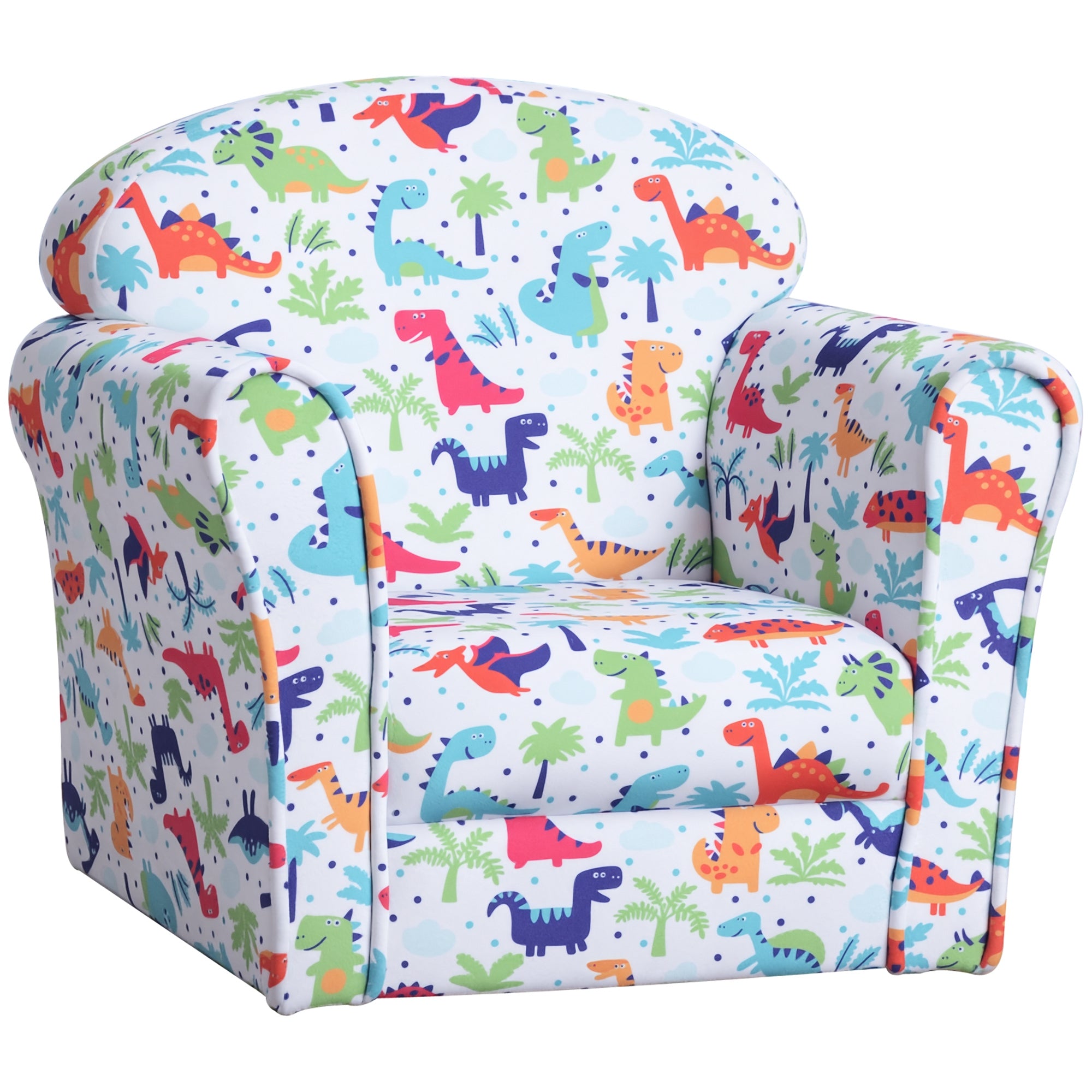 Kid's Sofa Armchair with Dinosaur Design and Thick Padding