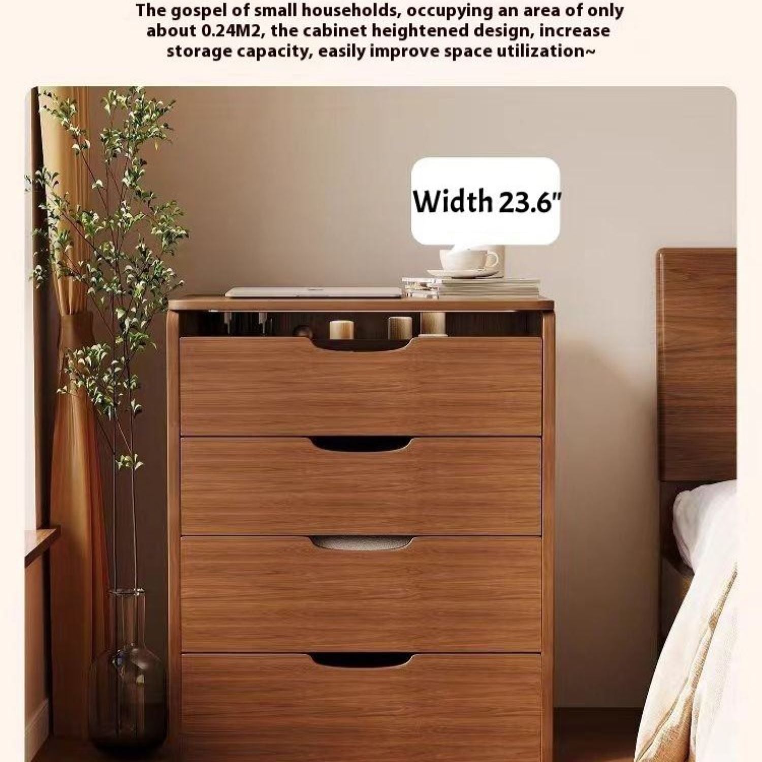 3-in-1 Vanity Desk with Flip Top Mirror, Dressing Table, Compact Makeup Vanity Set with Visible Glass Desktop, 23.5" L x 16" W x 31.5" H, Walnut