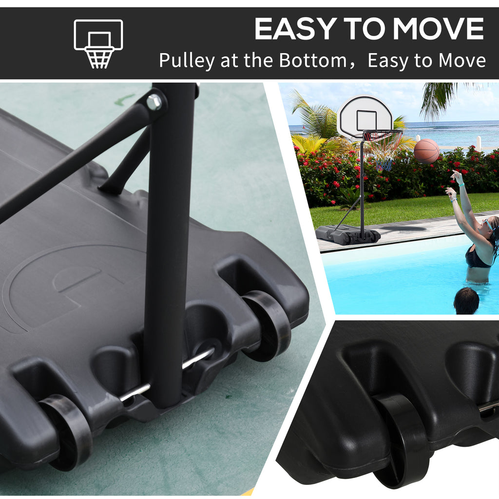 Height Adjustable Basketball Hoop, Portable Basketball Stand, 30" Backboard, Indoor Outdoor Goals Set for Kids Youth Adults