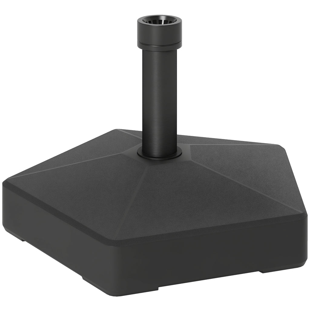 Patio Umbrella Base Holder, Heavy Duty Outdoor Umbrella Stand Base, Filled Up to 42lbs with Sand or 33lbs with Water for Garden, Poolside, Black