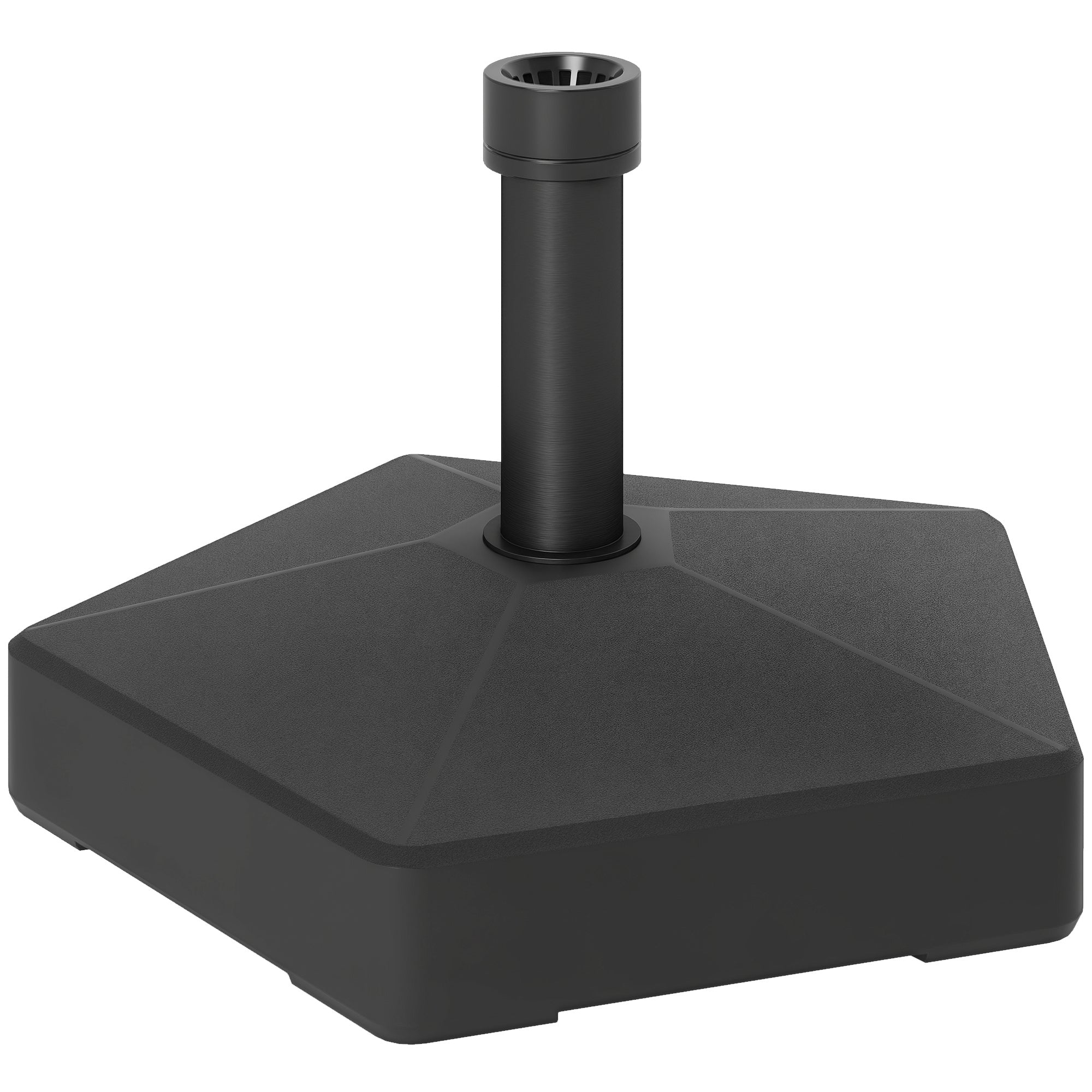 Patio Umbrella Base Holder, Heavy Duty Outdoor Umbrella Stand Base, Filled Up to 42lbs with Sand or 33lbs with Water for Garden, Poolside, Black