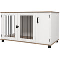 Dog Crate Furniture Side End Table Indoor w/ Storage, Double Doors