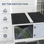 Catio, Outdoor Cat Enclosure House on Wheels with Hammock, Gray