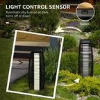 Solar Floor Lamp, Outdoor Rattan Garden Lantern Pathway Light & Decorative Driveway Lighting, Black