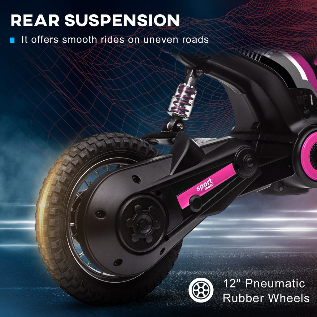 24V 350W Electric Dirt Bike Up to 15 MPH w/ Twist Grip Throttle, Pink