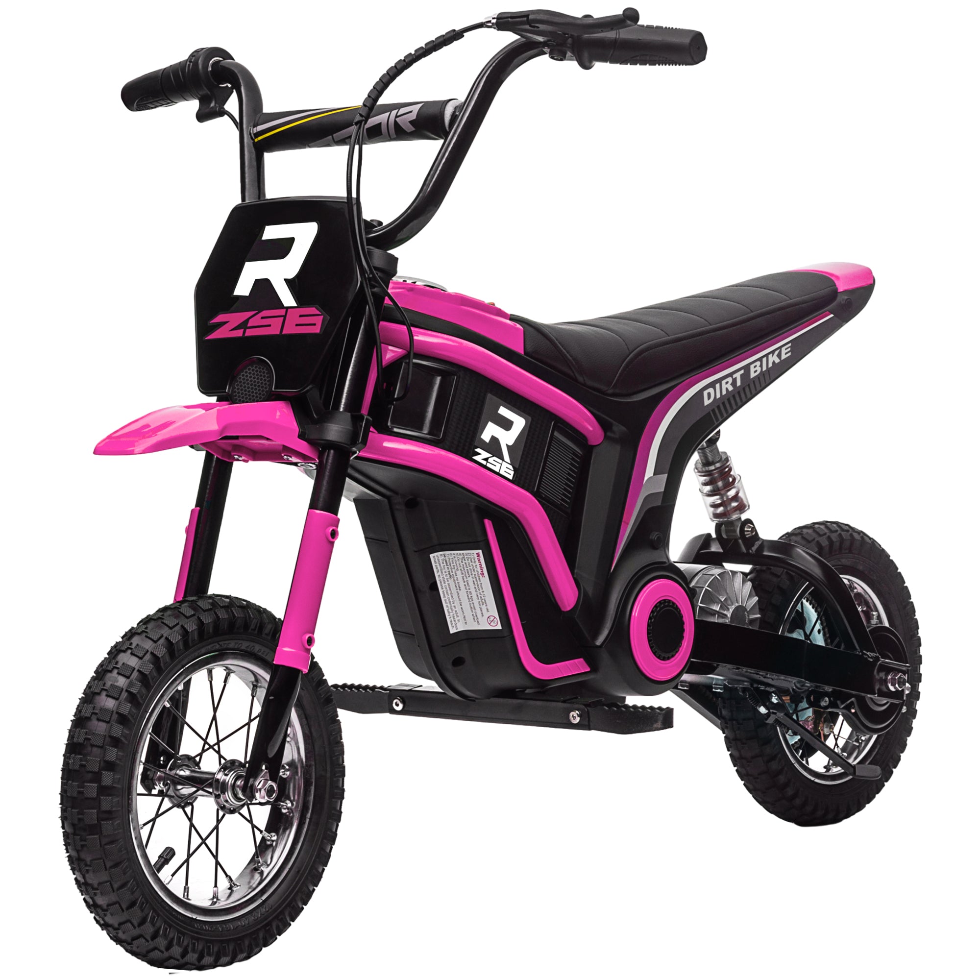 24V 350W Electric Dirt Bike Up to 15 MPH w/ Twist Grip Throttle, Pink