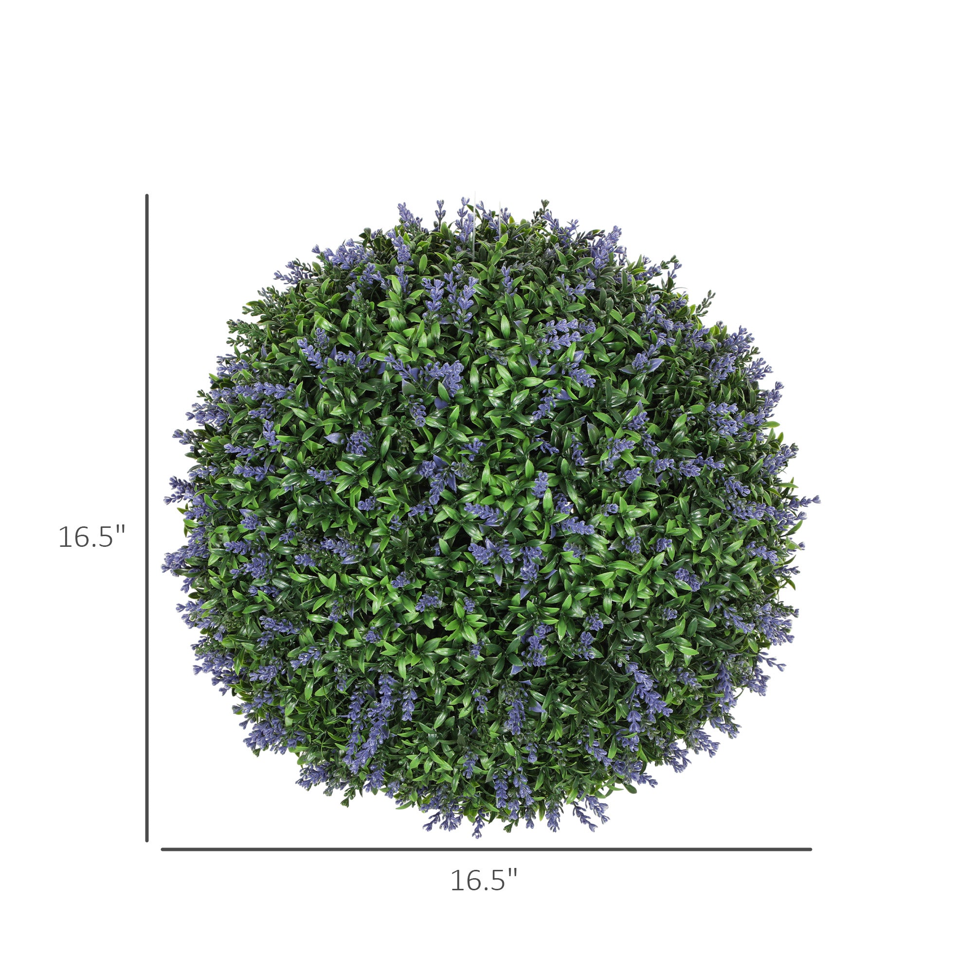2 Pack Artificial Plant Lavender Topiary Balls, 16.5 Inch