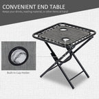 Zero Gravity Chair Set with Side Table, Folding Reclining Chair with Cupholders & Pillows, Adjustable Lounge Chairs for Pool, Backyard, Lawn, Beach, Gray