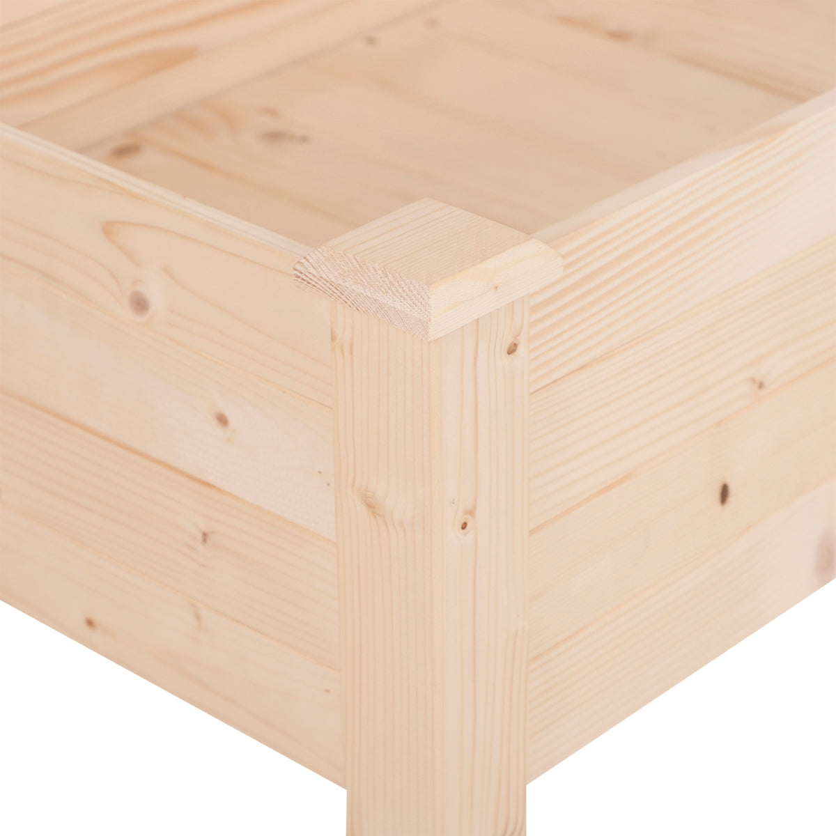 Raised Garden Bed with Legs, 48" x 22" x 30", Elevated Wooden Planter Box, Self-Draining with Bed Liner for Vegetables, Herbs, and Flowers Backyard, Patio, Balcony Use, Natural