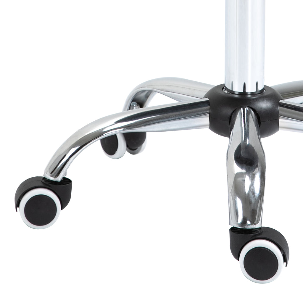 Ergonomic Rolling Saddle Stool PU Leather Hydraulic Spa Stool Height Adjustable Swivel Drafting Salon Chair, Gray