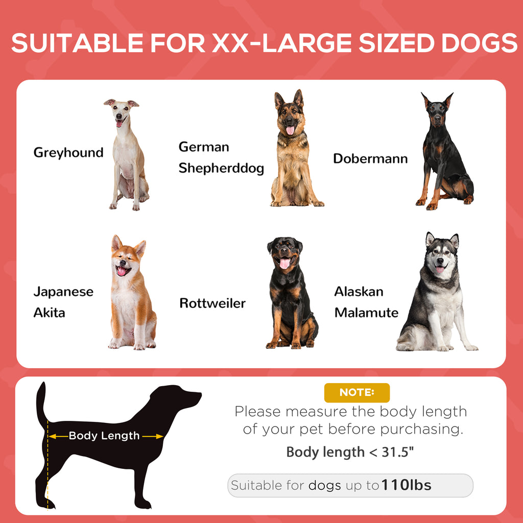 48" x 36" Elevated Portable Dog Cot Cooling Pet Bed with UV Protection Canopy Shade, Red