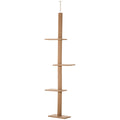 4-level Platform Cat Tree with Sisal-Covered Scratching Posts Natural Cat Tree Activity Center for kittens, Brown