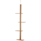 4-level Platform Cat Tree with Sisal-Covered Scratching Posts Natural Cat Tree Activity Center for kittens, Brown