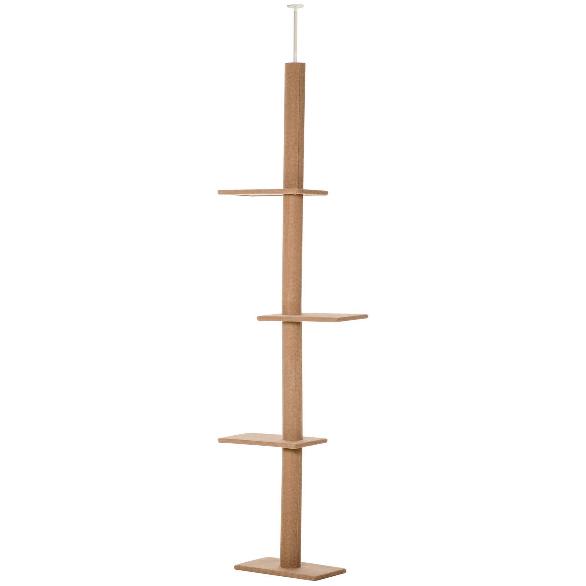 4-level Platform Cat Tree with Sisal-Covered Scratching Posts Natural Cat Tree Activity Center for kittens, Brown
