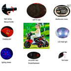 3-Wheel 12V Kids Electric Ride-On Motorcycle with Training Wheels and Headlight, Motorbike with MP3/USB, 43.5'' L x 23.5'' W x 29'' H, Yellow