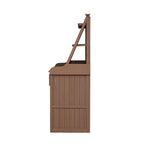 Garden Potting Bench Table with Cabinet, Drawer & Shelf, Fir Wood Outdoor Workstation for Garden & Patio, 47'' L x 23'' W x 65'' H, Brown