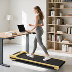 2.5HP Walking Pad, Under Desk Treadmill with Remote Control, Transport Wheels and LED Display for Home Gym Office