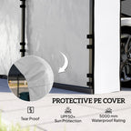 Carport Replacement Sidewall Panel for 10' x 15' Carports, UPF50+ Waterproof Replacement Side Wall Cover, White