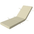 Chaise Lounge Cushion, 4" Thick Outdoor Lounge Chair Cushions with Ties for Patio, 26" x 80", Cream White