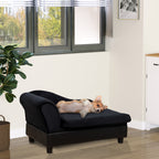Pet Sofa Bed Couch with Storage, Pet Sofa for Cats and Small Dogs, Black