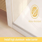 Frameless Double Sliding Shower Door with Silent Rollers, Bathroom Door with Square Tube Track, 60" L x 0.5" W x 74" H, Brushed Nickel