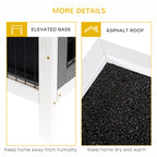 54" 2-Story Large Rabbit Hutch Bunny Cage Wooden Pet House Small Animal Habitat with Lockable Doors, No Leak Tray and waterproof Roof for Rabbits, Chickens, Ducks, Outdoor/Indoor Dark Gray