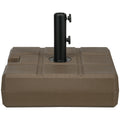 Umbrella Stand for 1.5", or 1.9" Umbrella Poles, Fillable Umbrella Base, Brown