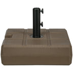 Umbrella Stand for 1.5", or 1.9" Umbrella Poles, Fillable Umbrella Base, Brown