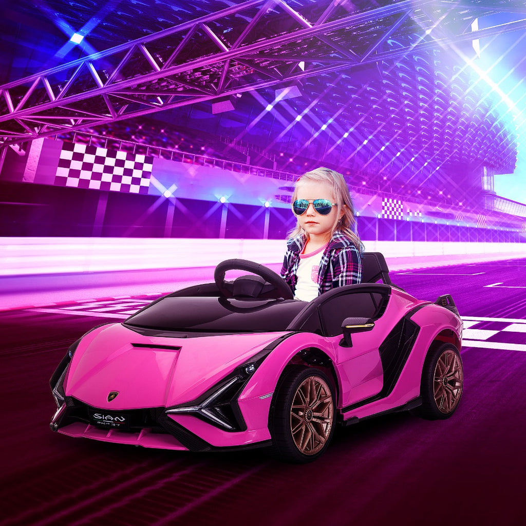 SIAN 12V Kids Rechargeable Ride On Car Toy w/ Remote Control, Pink