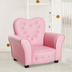 Kids Sofa Toddler Tufted Upholstered Sofa Chair Princess Couch Furniture with Diamond Decoration for Preschool Child, Pink