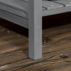 Wooden Raised Garden Bed, Elevated Planter Box Stand with 8 Slots and Open Shelf, Dark Gray