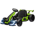 24V 7.5 MPH Electric Go Kart with Adjustable Seat, Slow Start, Green