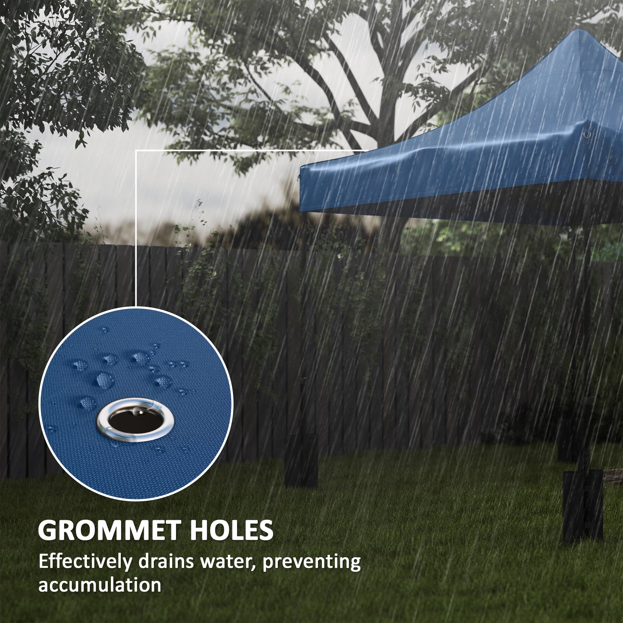 10' x 10' Replacement Canopy Top for Pop Up Canopy Tent with 4 Sand Bags, UPF50+ Protection, Navy Blue