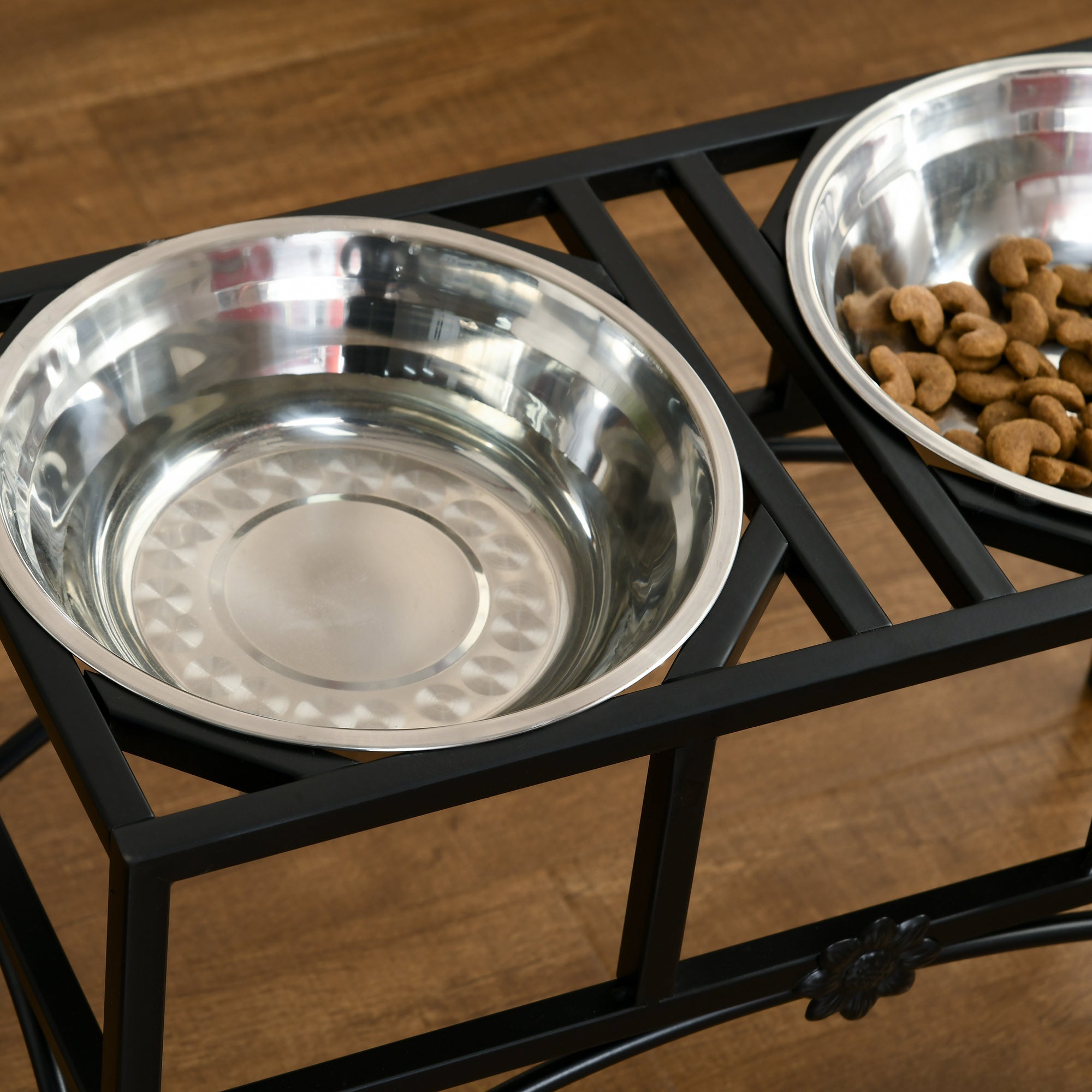 Elevated Dog Bowls, Double Stainless Steel Heavy Duty Dog Food Bowl Elevated Pet Feeding Station, 14" H